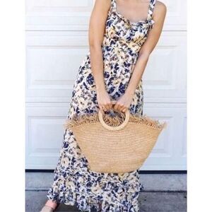Anthropologie Moulinette Soeurs Hydrangea Petals Maxi Dress